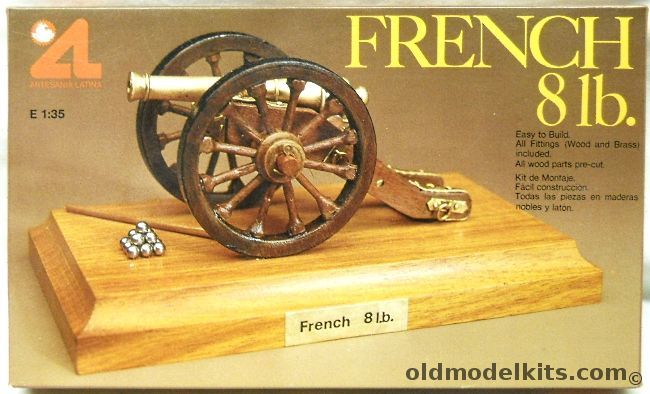 Artesania Latina 1/35 French 8 lb Field Cannon 1775 - (American Revolutionary War Era), C05 plastic model kit